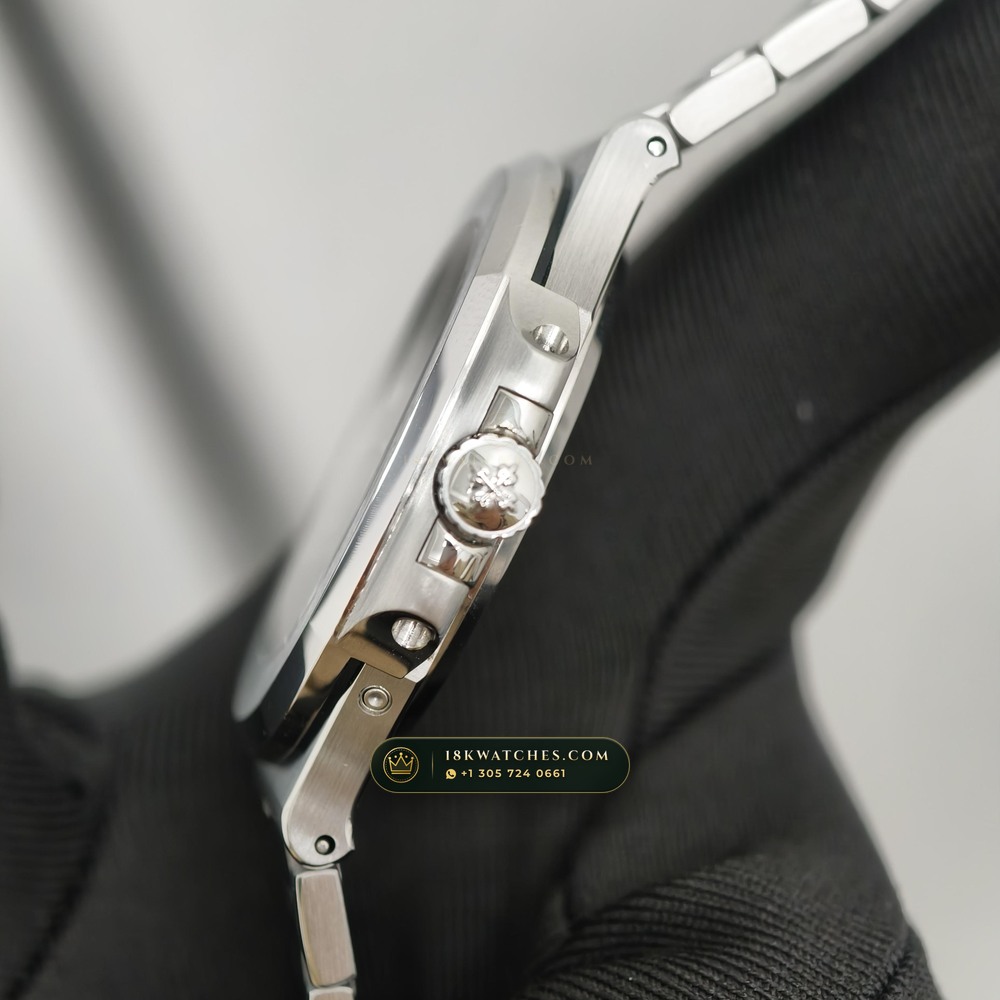 Patek Philippe Nautilus Moonphase & Power Reserve Geneva Atelier Spec Ref. 5712/1A — Studio Gallery Plate IV in 904L Stainless Steel Custom Architecture (116.8g Verified Mass, Patek Philippe Cal. 240 PS IRM C LU - 22K Gold Micro-Rotor)