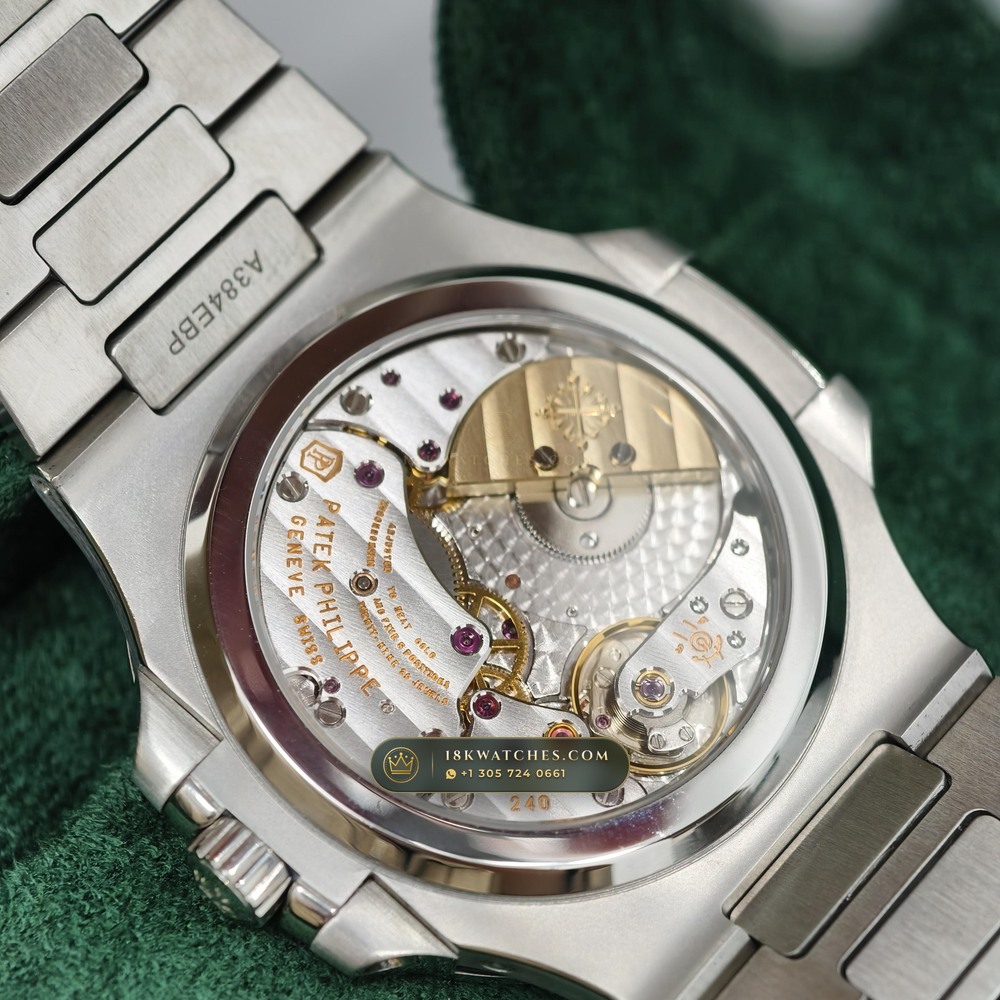 Patek Philippe Nautilus Moonphase & Power Reserve Geneva Atelier Spec Ref. 5712/1A — Studio Gallery Plate V in 904L Stainless Steel Custom Architecture (116.8g Verified Mass, Patek Philippe Cal. 240 PS IRM C LU - 22K Gold Micro-Rotor)