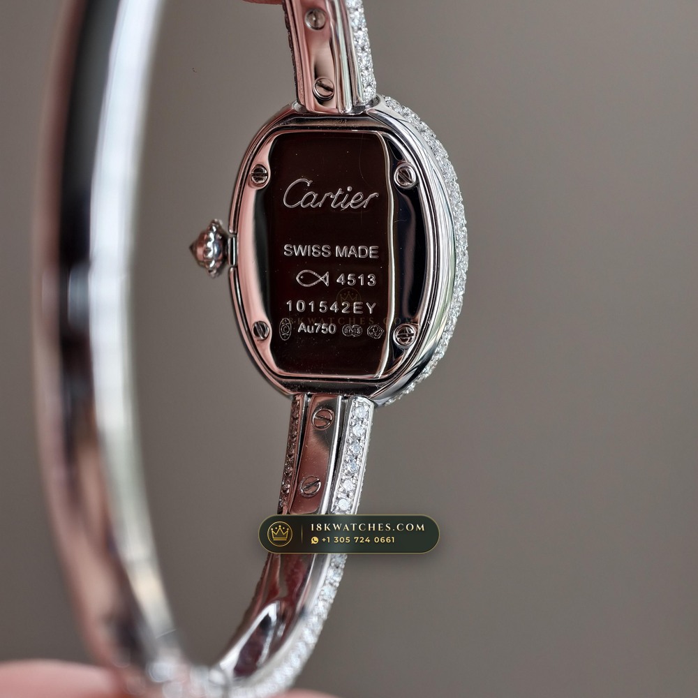 Cartier Baignoire Allongee High Jewelry Diamond Pave 18K White Gold Ref. HPI01773 — Studio Gallery Plate VI in 18K White Gold Au750 (62.7g Verified Mass, Cartier Precision Horological Movement)
