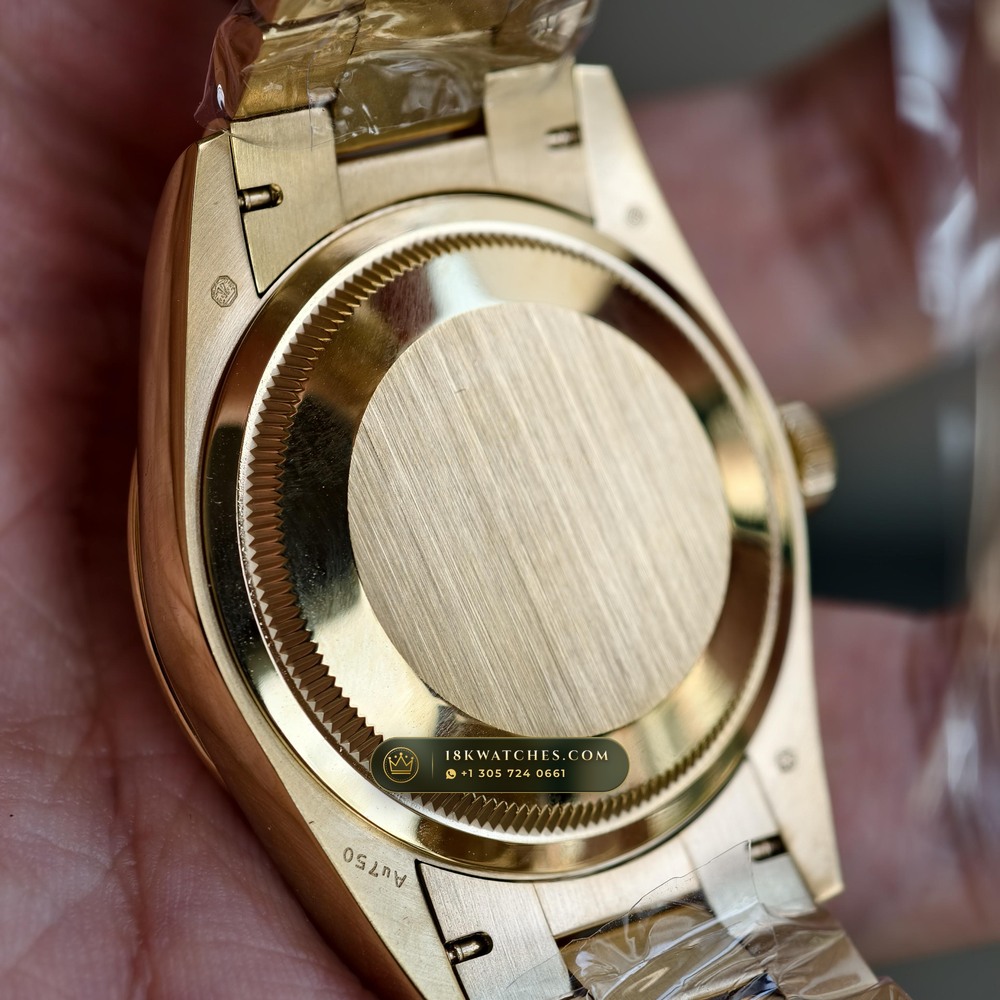 Rolex Day-Date 36 Coral Red Stella Lacquer Dial 18K Yellow Gold Ref. 18238 — Studio Gallery Plate VI in 18K Yellow Gold Au750 (141.5g Verified Mass, Rolex Manufacture Cal. 3155)