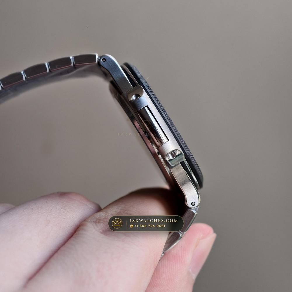 Patek Philippe Nautilus 40mm Openworked Carbon Edition Openworked Skeleton Dial Ref. 5711/1A-010 — Studio Gallery Plate X in Forged Carbon TPT & Titanium (115.2g Verified Mass, Patek Philippe Cal. 26-330 S C / Cal. 324 S C - 21K Gold Rotor)