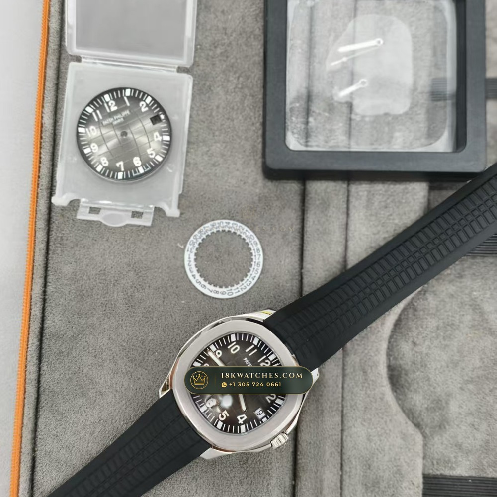 Patek Philippe Aquanaut Extra-Large Self-Winding Custom SW Dial Ref. 5167A — Studio Gallery Plate IX in 904L Stainless Steel Custom Architecture (79.5g Verified Mass, Patek Philippe Cal. 324 S C - 21K Gold Rotor)
