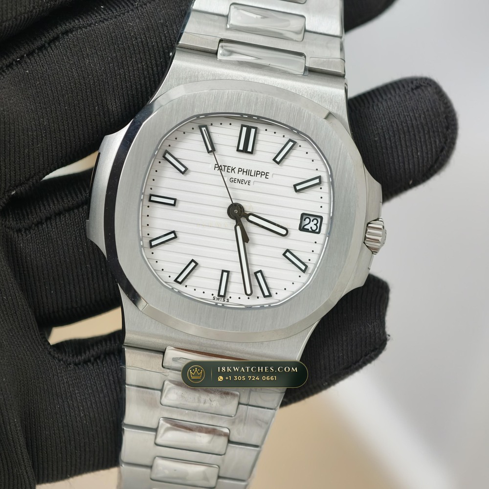 Patek Philippe Nautilus Self-Winding Custom SW Dial Free-Sprung Calibre Ref. 5711/1A-011 — Studio Gallery Plate III in 904L Stainless Steel Custom Architecture (115.4g Verified Mass, Patek Philippe Cal. 26-330 S C / Cal. 324 S C - 21K Gold Rotor)