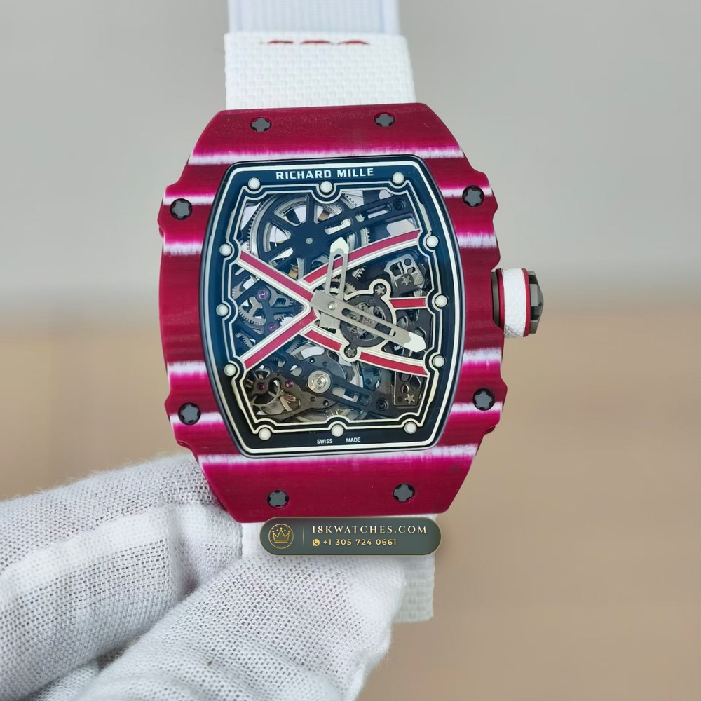 Richard Mille RM 67-02 Automatic Extra-Flat Mutaz Barshim Crimson Quartz TPT 5-Axis CNC Case