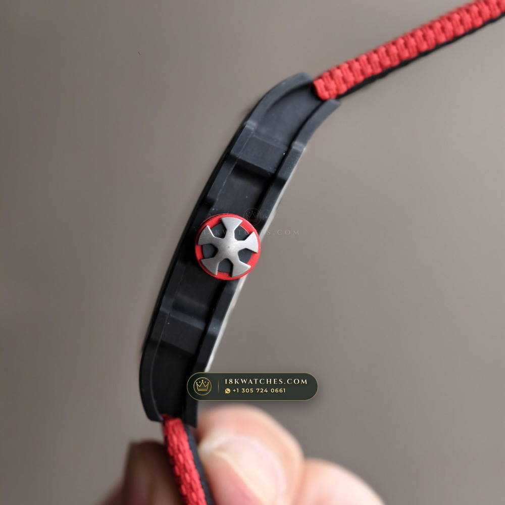Richard Mille RM 67-02 Automatic Extra-Flat Italy Limited Edition 5-Axis CNC Case — Studio Gallery Plate VI in Carbon TPT & Grade 5 Titanium (33.2g Verified Mass, Richard Mille Cal. CRMA7 Skeletonized Titanium)