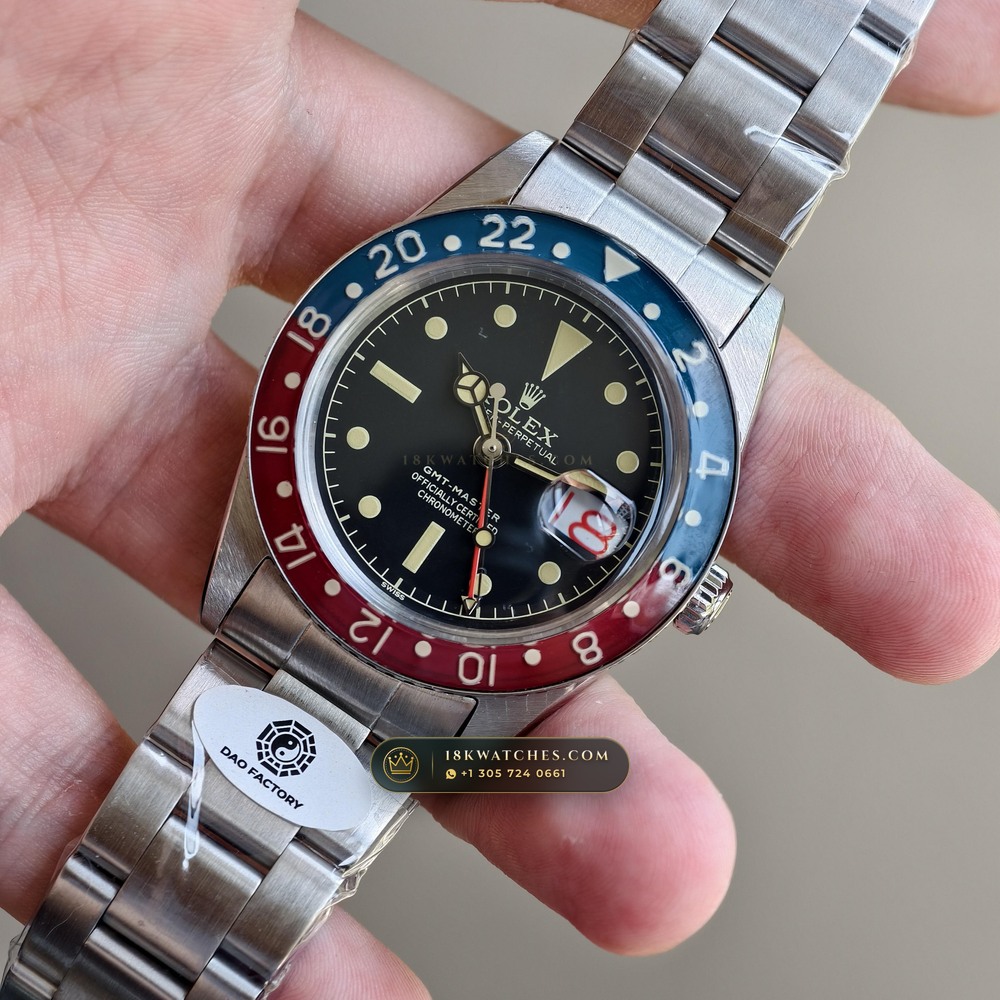 Rolex GMT-Master Vintage Ref. 6542 — Studio Gallery Plate II in 904L Stainless Steel Custom Architecture (114.1g Verified Mass, Rolex Vintage Automatic Calibre)