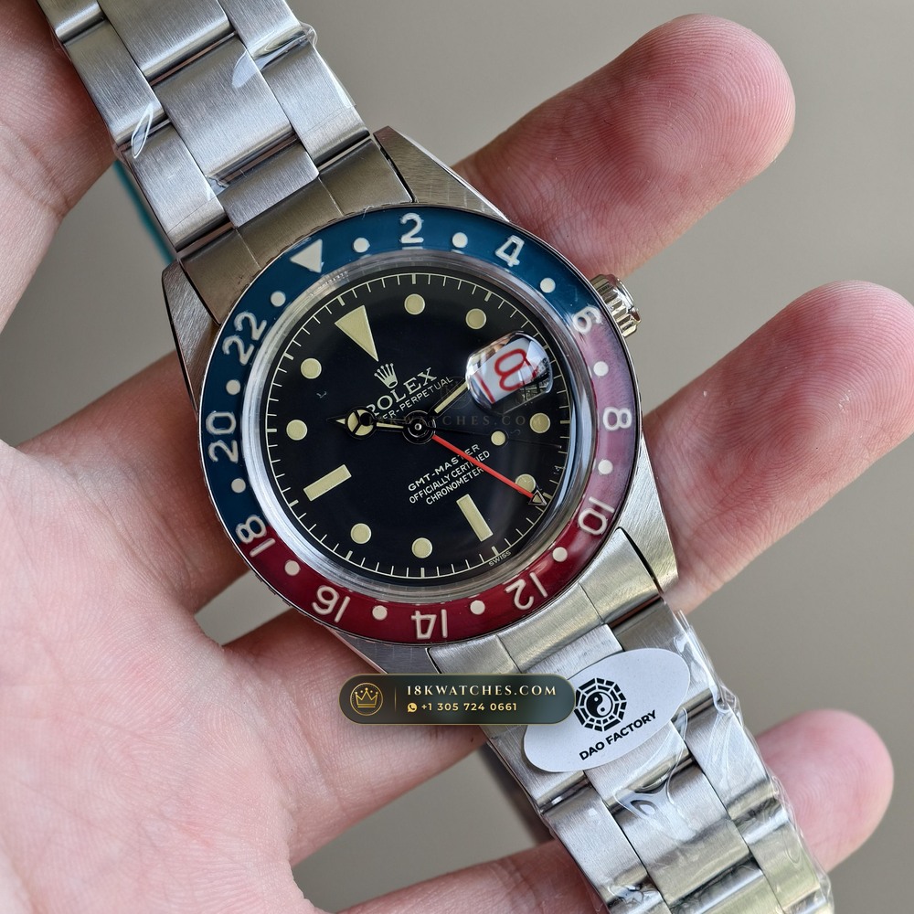 Rolex GMT-Master Vintage Ref. 6542 — Studio Gallery Plate III in 904L Stainless Steel Custom Architecture (114.1g Verified Mass, Rolex Vintage Automatic Calibre)
