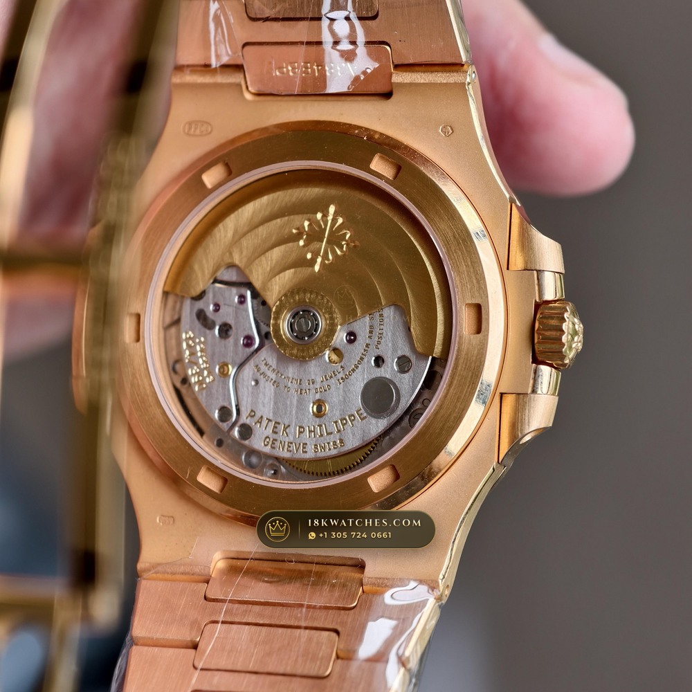 Patek Philippe Nautilus Self-Winding 18K Rose Gold Ref. 5711/1R-001 — Studio Gallery Plate VII in 18K Rose Gold Au750 (186.3g Verified Mass, Patek Philippe Cal. 26-330 S C / Cal. 324 S C - 21K Gold Rotor)