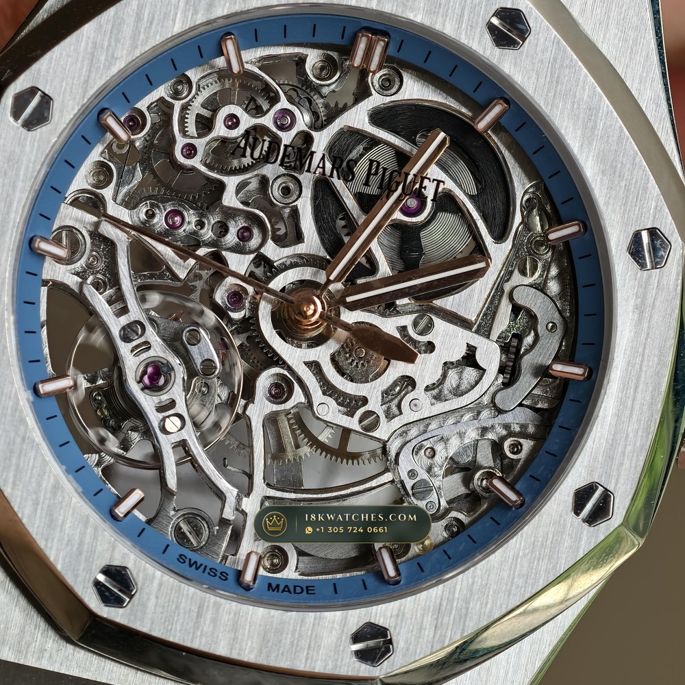 Audemars Piguet Royal Oak Double Balance Wheel Openworked 37mm 18K White Gold Ref. 15467BC.OO.1256BC.01 — Studio Gallery Plate X in 18K White Gold Au750 (184.3g Verified Mass, Audemars Piguet Cal. 3132 Dual-Balance Openworked)
