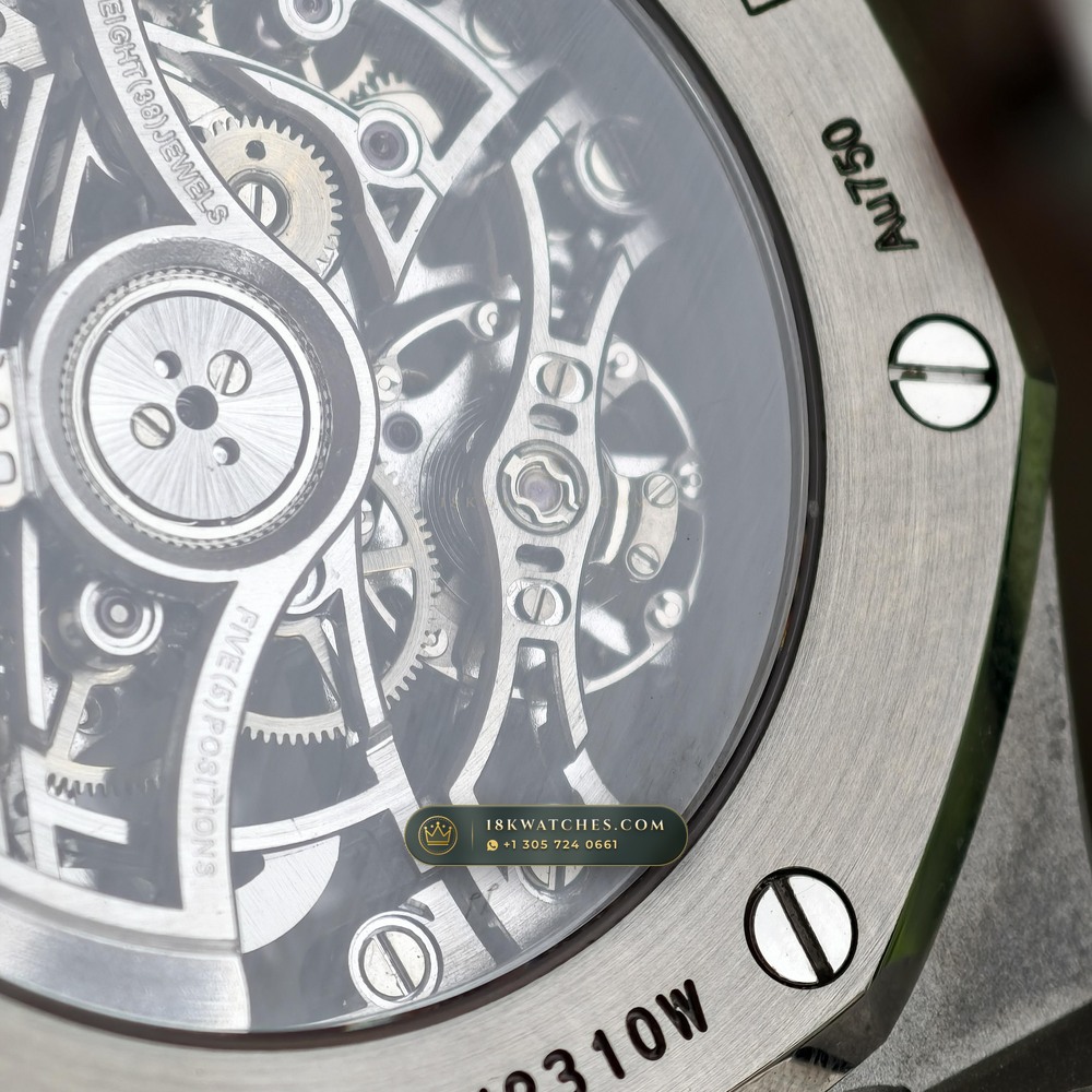 Audemars Piguet Royal Oak Double Balance Wheel Openworked 37mm 18K White Gold Ref. 15467BC.OO.1256BC.01 — Studio Gallery Plate XIV in 18K White Gold Au750 (184.3g Verified Mass, Audemars Piguet Cal. 3132 Dual-Balance Openworked)
