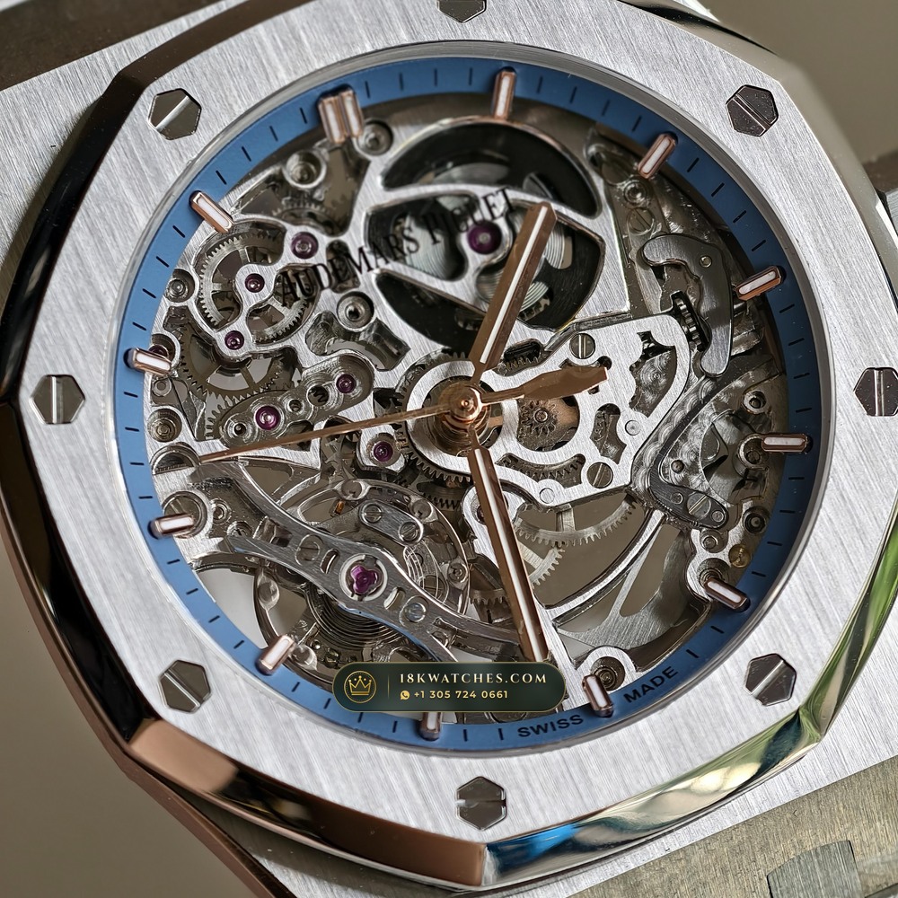 Audemars Piguet Royal Oak Double Balance Wheel Openworked 37mm 18K White Gold Ref. 15467BC.OO.1256BC.01 — Studio Gallery Plate IV in 18K White Gold Au750 (184.3g Verified Mass, Audemars Piguet Cal. 3132 Dual-Balance Openworked)