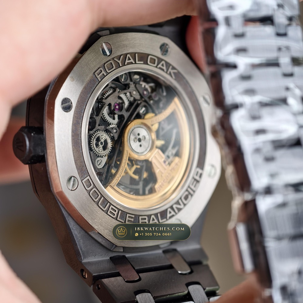 Audemars Piguet Royal Oak Double Balance Wheel Openworked 41mm Ref. 15416CE.OO.1225CE.01 — Studio Gallery Plate VI in High-Tech Ceramic & Titanium (135.4g Verified Mass, Audemars Piguet Cal. 3132 Dual-Balance Openworked)