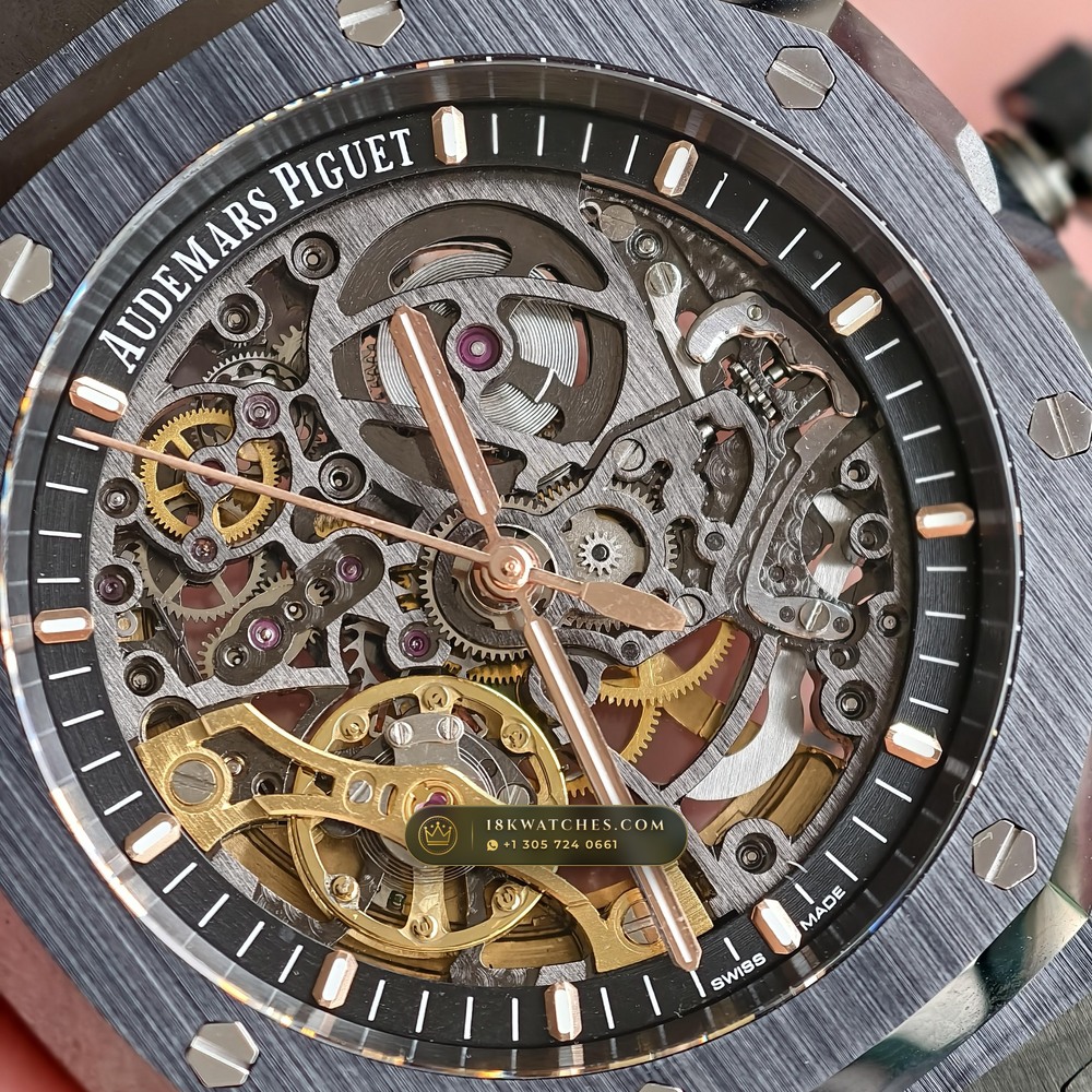 Audemars Piguet Royal Oak Double Balance Wheel Openworked 41mm Ref. 15416CE.OO.1225CE.01 — Studio Gallery Plate VII in High-Tech Ceramic & Titanium (135.4g Verified Mass, Audemars Piguet Cal. 3132 Dual-Balance Openworked)