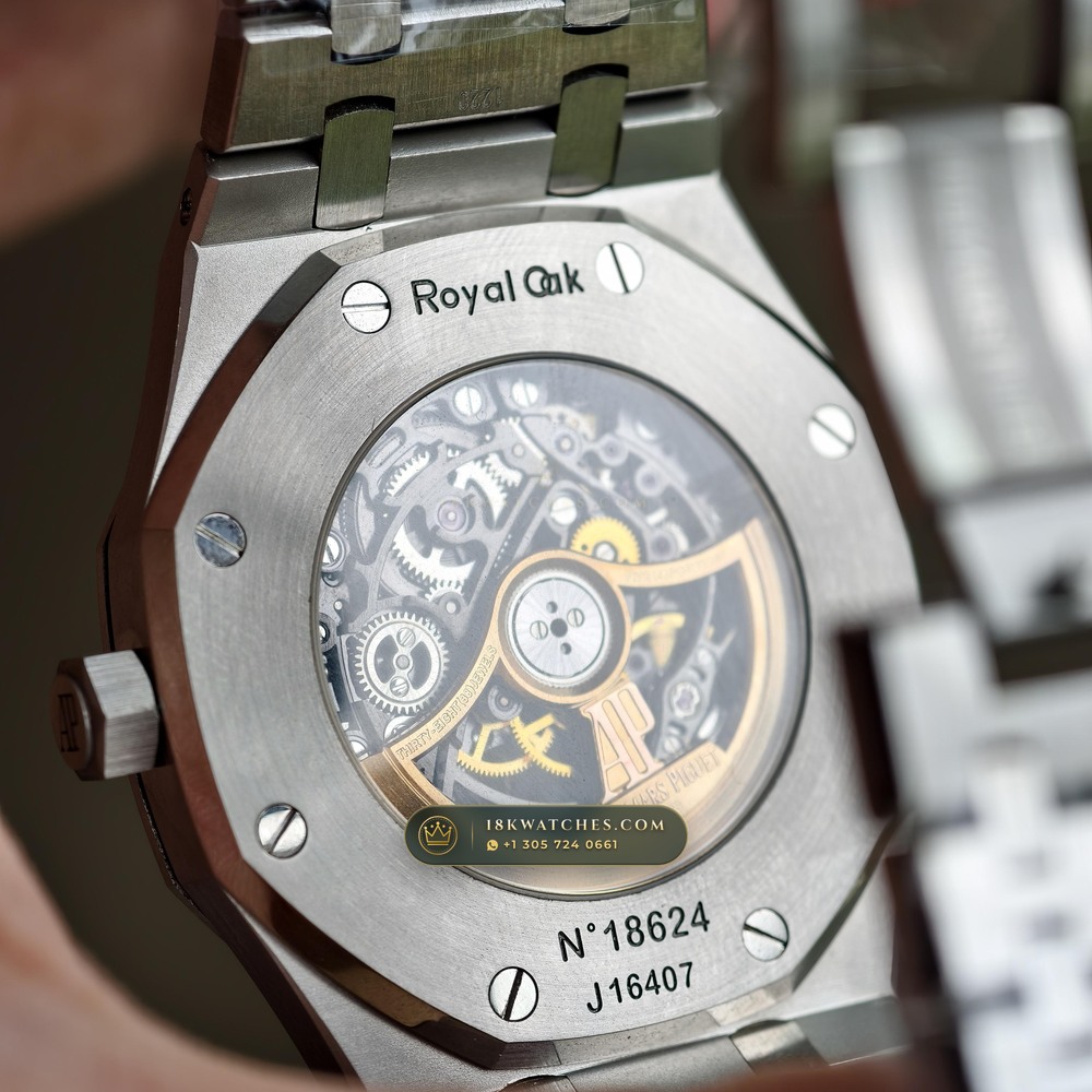 Audemars Piguet Royal Oak Double Balance Wheel Openworked 41mm Free-Sprung Calibre 5-Axis CNC Case Ref. 15407ST.OO.1220ST.01 — Studio Gallery Plate VI in 904L Stainless Steel Custom Architecture (162.1g Verified Mass, Audemars Piguet Cal. 3132 Dual-Balance Openworked)