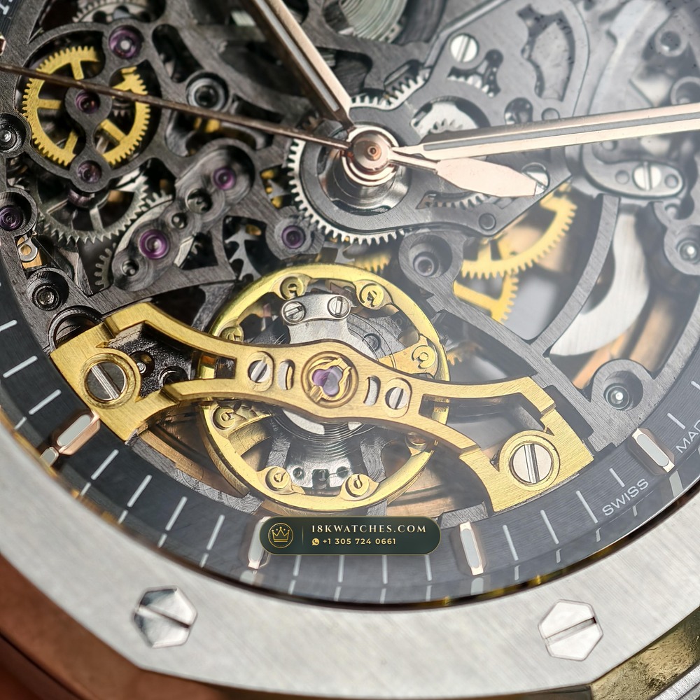 Audemars Piguet Royal Oak Double Balance Wheel Openworked 41mm Free-Sprung Calibre 5-Axis CNC Case Ref. 15407ST.OO.1220ST.01 — Studio Gallery Plate VII in 904L Stainless Steel Custom Architecture (162.1g Verified Mass, Audemars Piguet Cal. 3132 Dual-Balance Openworked)