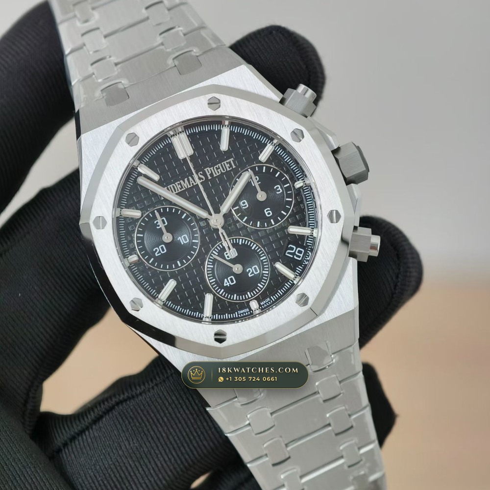 Audemars Piguet Royal Oak Selfwinding Chronograph 41mm Free-Sprung Calibre Ref. 26240ST — Studio Gallery Plate II in 904L Stainless Steel Custom Architecture (180.3g Verified Mass, Audemars Piguet Cal. 4401 Flyback Chronograph)