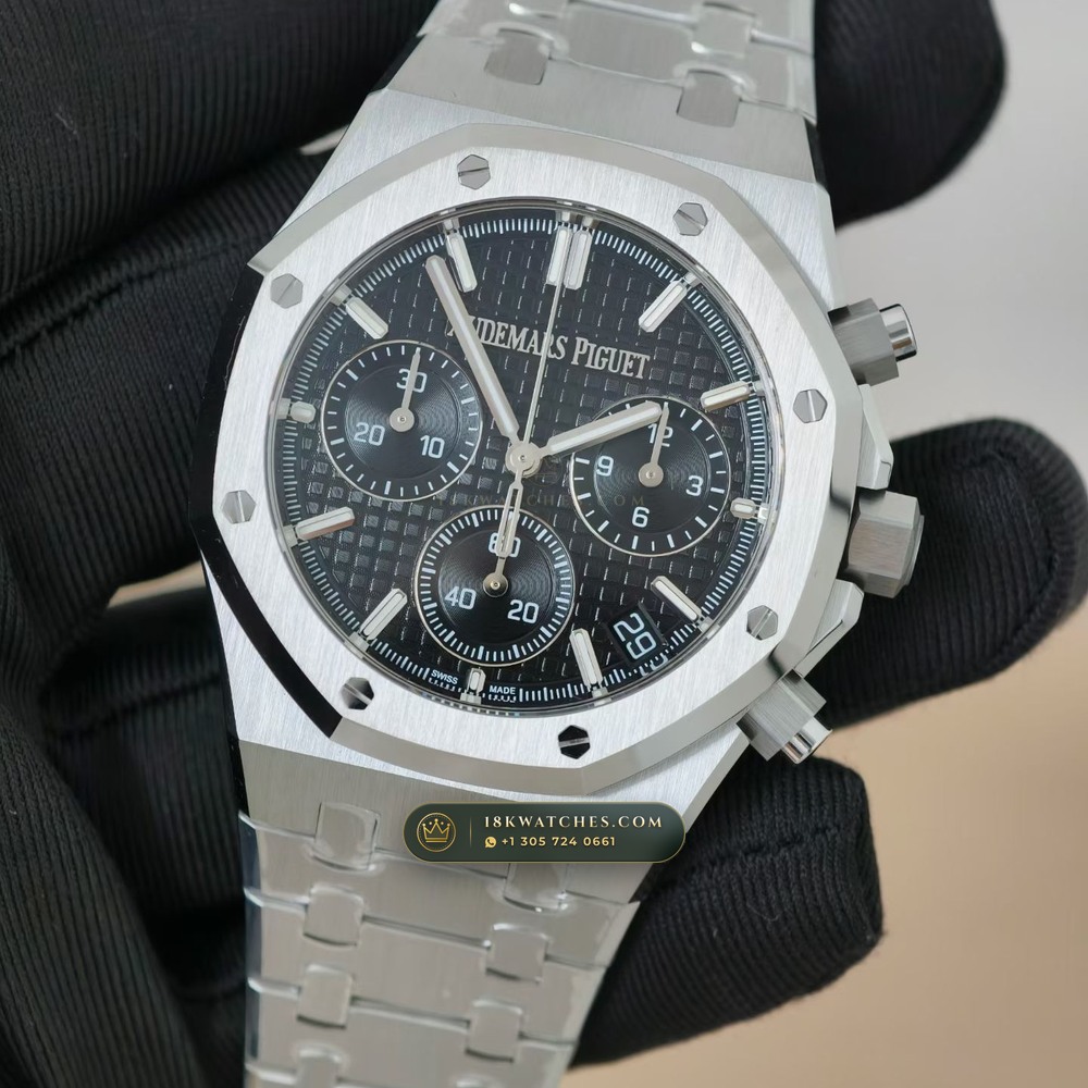 Audemars Piguet Royal Oak Selfwinding Chronograph 41mm Free-Sprung Calibre Ref. 26240ST — Studio Gallery Plate III in 904L Stainless Steel Custom Architecture (180.3g Verified Mass, Audemars Piguet Cal. 4401 Flyback Chronograph)