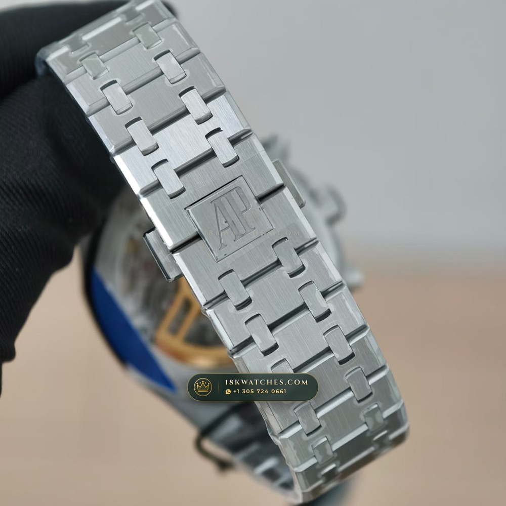 Audemars Piguet Royal Oak Selfwinding Chronograph 41mm Free-Sprung Calibre Ref. 26240ST — Studio Gallery Plate V in 904L Stainless Steel Custom Architecture (180.3g Verified Mass, Audemars Piguet Cal. 4401 Flyback Chronograph)