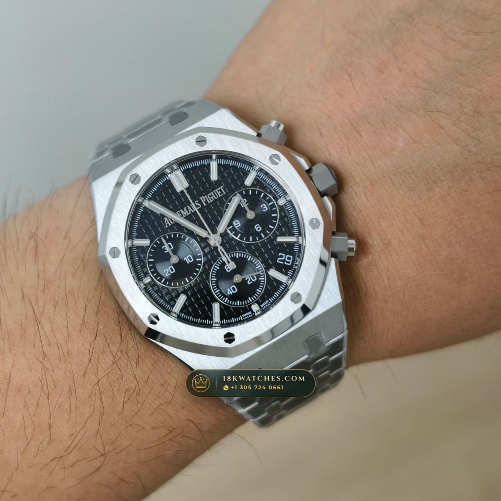 Audemars Piguet Royal Oak Selfwinding Chronograph 41mm Free-Sprung Calibre Ref. 26240ST — Studio Gallery Plate VIII in 904L Stainless Steel Custom Architecture (180.3g Verified Mass, Audemars Piguet Cal. 4401 Flyback Chronograph)
