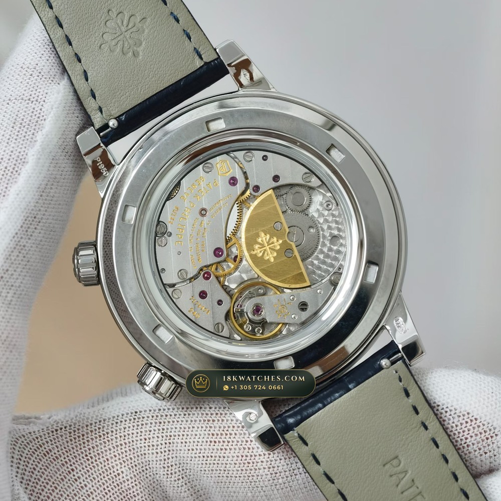 Patek Philippe Grand Complications Sky Moon Celestial Diamond-Set Bezel 18K White Gold Ref. 6104G — Studio Gallery Plate VII in 18K White Gold Au750 (128.3g Verified Mass, Patek Philippe Cal. 240 LU CL C - 22K Gold Micro-Rotor)