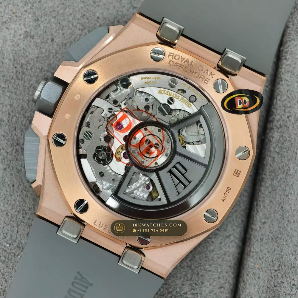 Audemars Piguet Royal Oak Offshore Selfwinding Chronograph 43mm 18K Rose Gold Ref. 26420OI.OO.A015VE.01 — Studio Gallery Plate VI in 18K Rose Gold Au750 (184.3g Verified Mass, Audemars Piguet Cal. 4401 Flyback Chronograph)