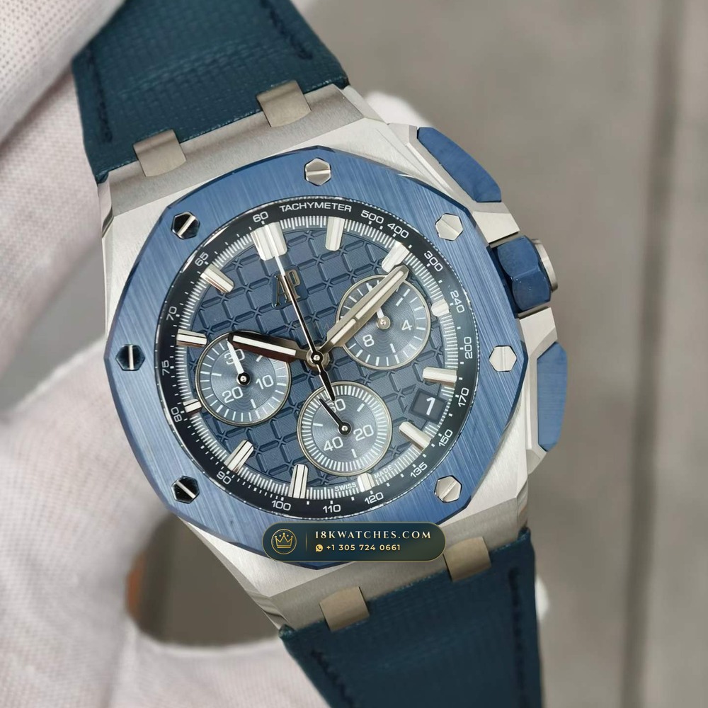 Audemars Piguet Royal Oak Offshore Selfwinding Chronograph 43mm Ref. 26420SO.OO.A029VE.01 — Studio Gallery Plate IV in 904L Stainless Steel Custom Architecture (174.4g Verified Mass, Audemars Piguet Cal. 4401 Flyback Chronograph)