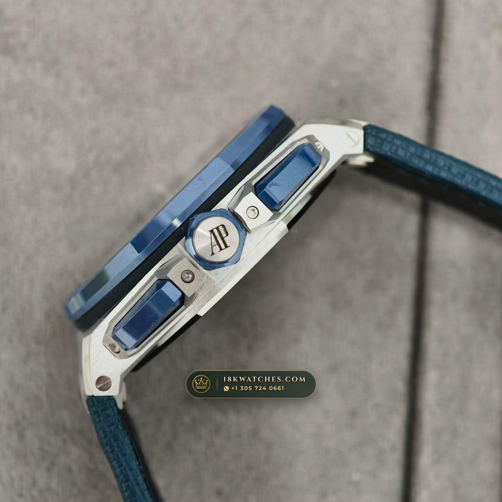 Audemars Piguet Royal Oak Offshore Selfwinding Chronograph 43mm Ref. 26420SO.OO.A029VE.01 — Studio Gallery Plate V in 904L Stainless Steel Custom Architecture (174.4g Verified Mass, Audemars Piguet Cal. 4401 Flyback Chronograph)