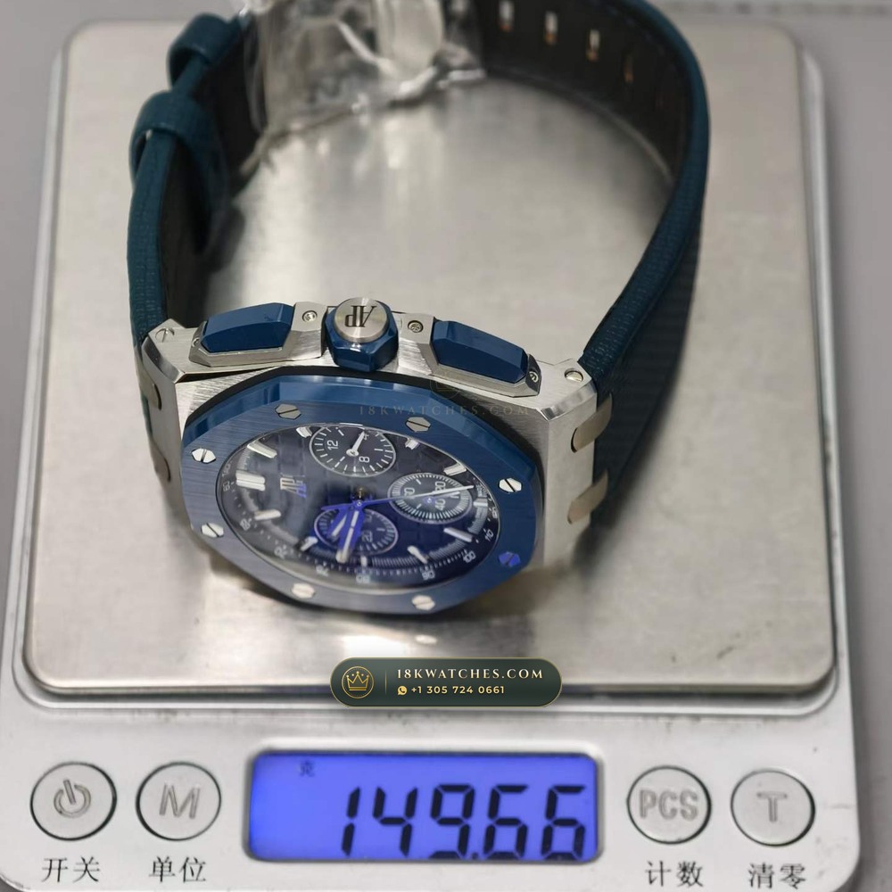 Audemars Piguet Royal Oak Offshore Selfwinding Chronograph 43mm Ref. 26420SO.OO.A029VE.01 — Studio Gallery Plate IX in 904L Stainless Steel Custom Architecture (174.4g Verified Mass, Audemars Piguet Cal. 4401 Flyback Chronograph)