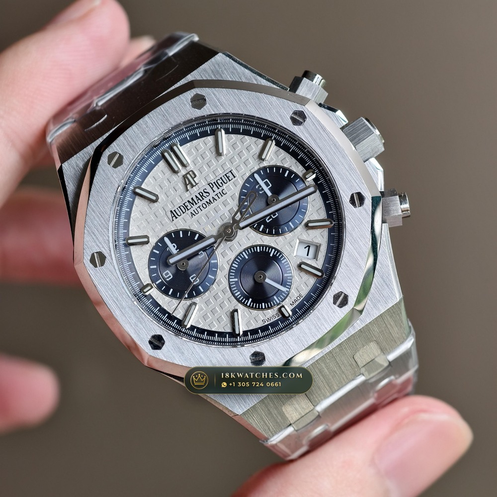 Audemars Piguet Royal Oak Selfwinding Chronograph 38mm Ref. 26315ST — Studio Gallery Plate II in 904L Stainless Steel Custom Architecture (146.2g Verified Mass, Audemars Piguet Cal. 2385 Column-Wheel Chronograph)