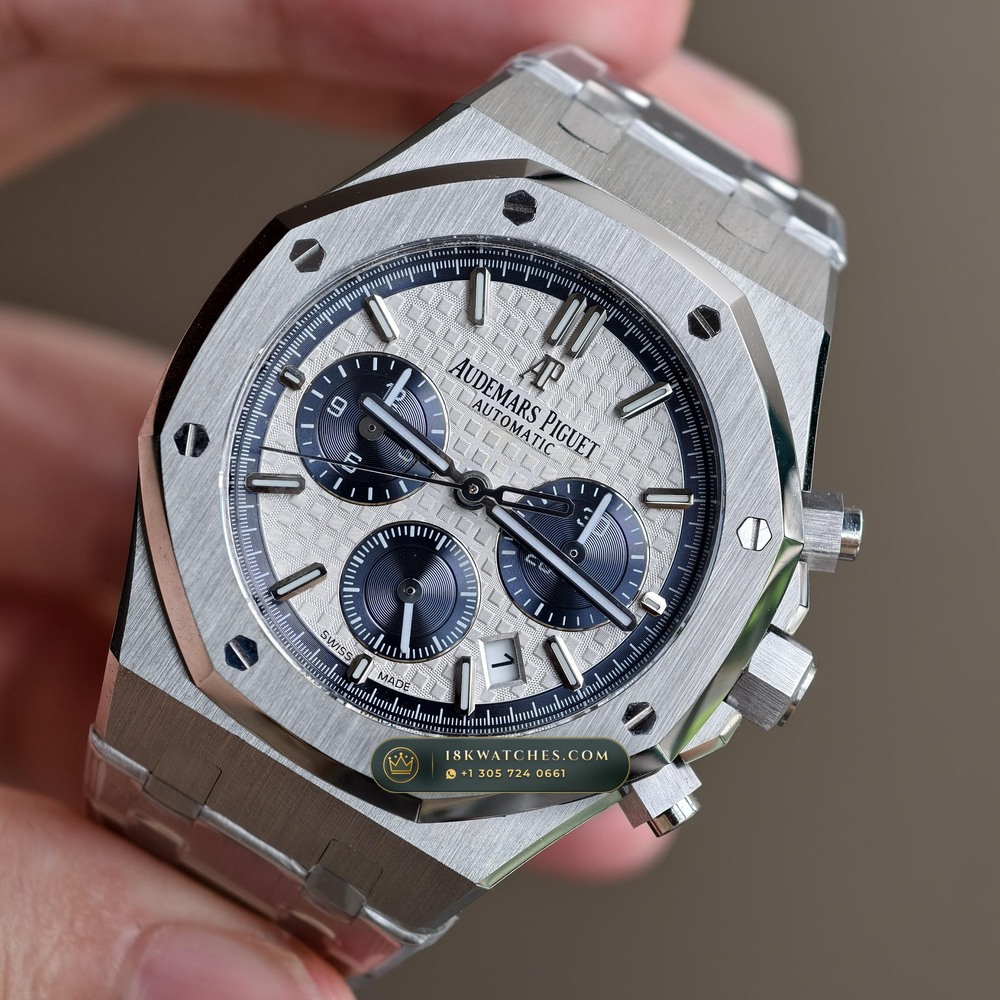 Audemars Piguet Royal Oak Selfwinding Chronograph 38mm Ref. 26315ST — Studio Gallery Plate III in 904L Stainless Steel Custom Architecture (146.2g Verified Mass, Audemars Piguet Cal. 2385 Column-Wheel Chronograph)