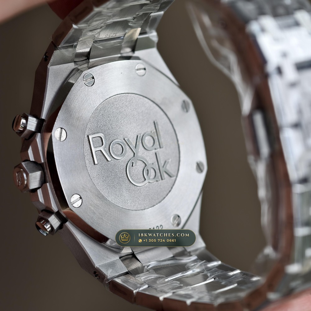 Audemars Piguet Royal Oak Selfwinding Chronograph 38mm Ref. 26315ST — Studio Gallery Plate VI in 904L Stainless Steel Custom Architecture (146.2g Verified Mass, Audemars Piguet Cal. 2385 Column-Wheel Chronograph)