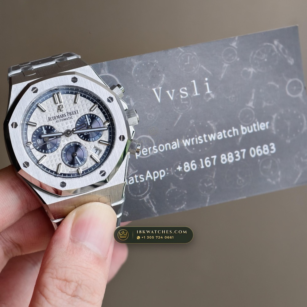 Audemars Piguet Royal Oak Selfwinding Chronograph 38mm Ref. 26315ST — Studio Gallery Plate VIII in 904L Stainless Steel Custom Architecture (146.2g Verified Mass, Audemars Piguet Cal. 2385 Column-Wheel Chronograph)