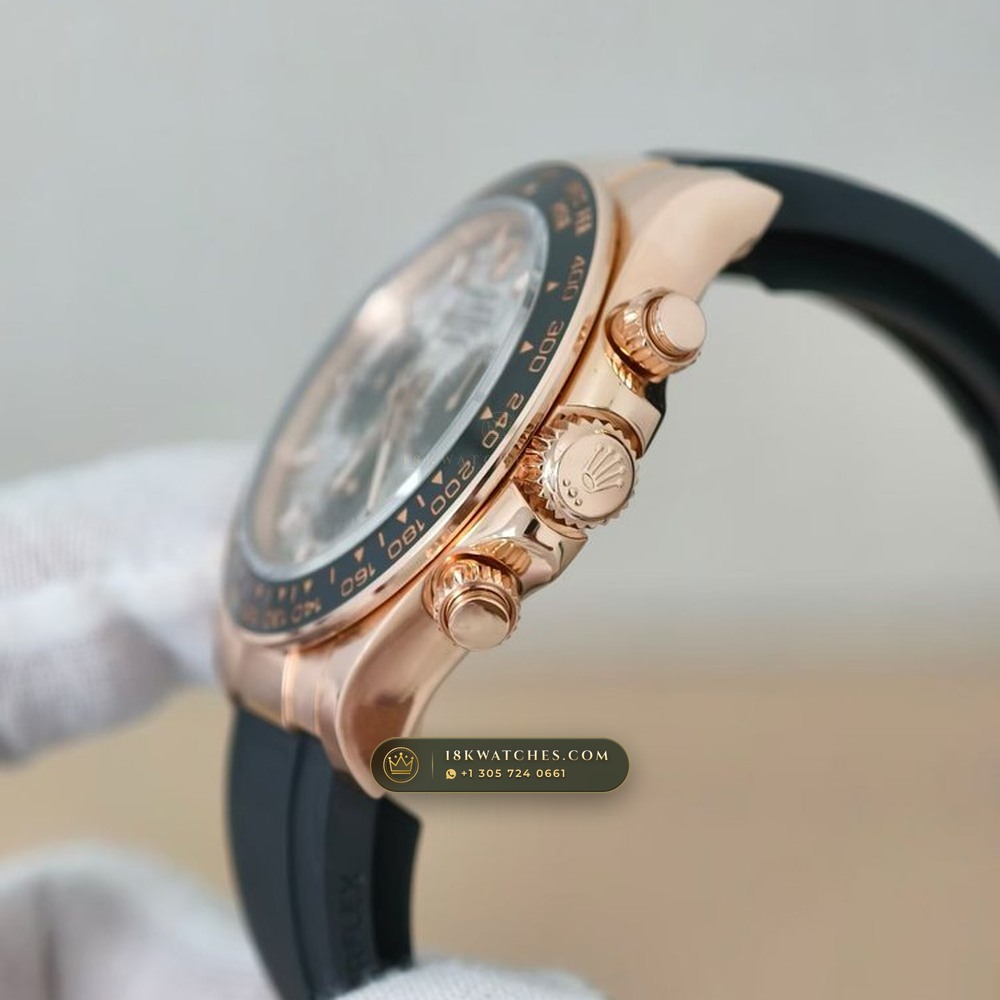 Rolex Cosmograph Daytona Gibeon Meteorite Dial & Oysterflex 18K Everose Gold Ref. 126515LN — Studio Gallery Plate IV in 18K Rose Gold Au750 (160.8g Verified Mass, Rolex Manufacture Cal. 4131 - 72h Power Reserve)