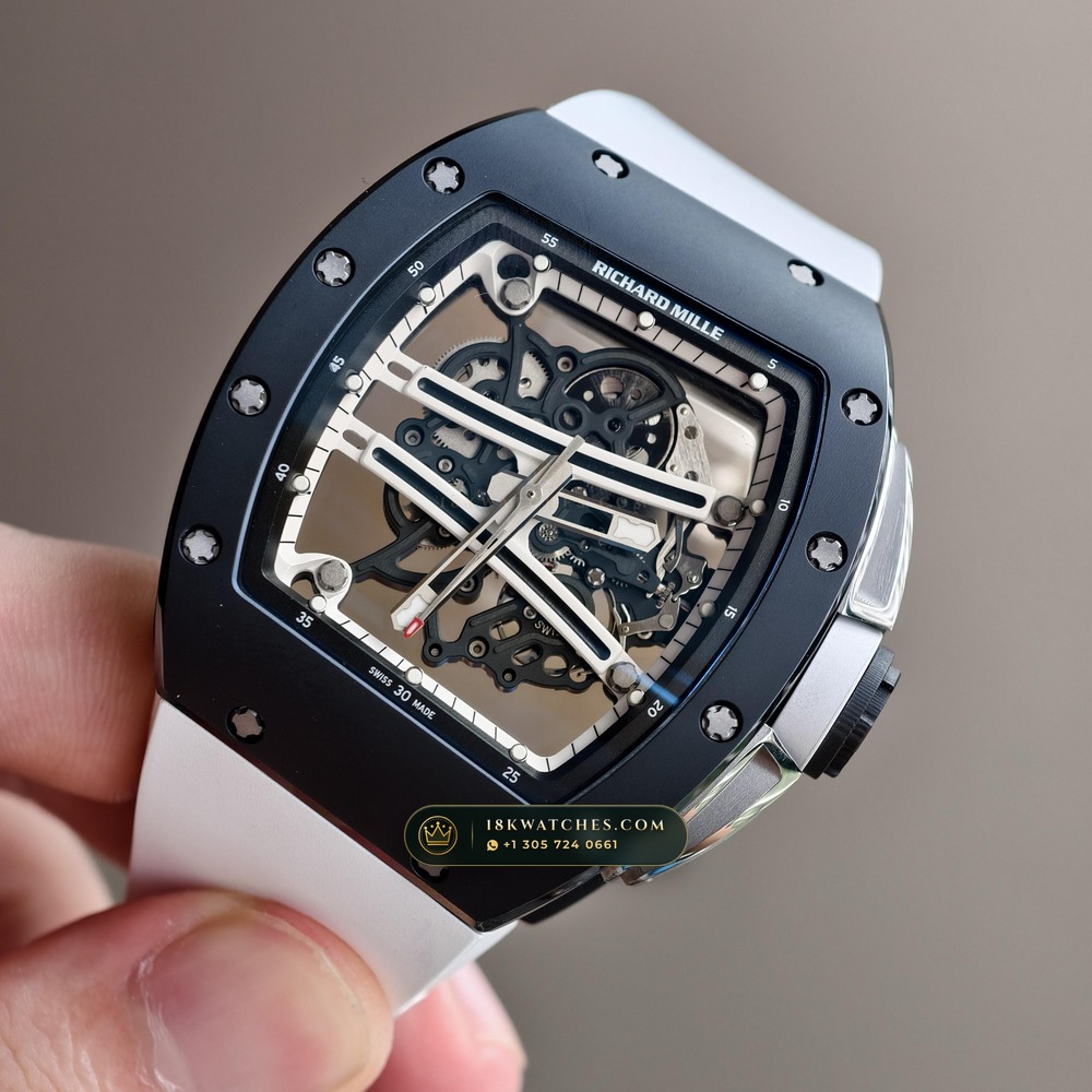 Richard Mille RM 61-01 Yohan Blake Asymmetric 5-Axis CNC Case — Studio Gallery Plate II in Carbon TPT & Grade 5 Titanium (55.1g Verified Mass, Richard Mille Cal. RMUL2 Free-Sprung Skeleton)