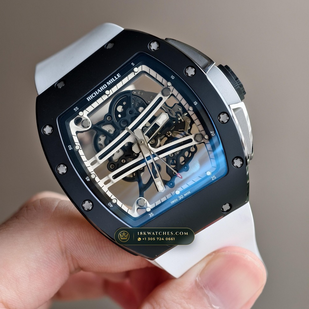 Richard Mille RM 61-01 Yohan Blake Asymmetric 5-Axis CNC Case — Studio Gallery Plate III in Carbon TPT & Grade 5 Titanium (55.1g Verified Mass, Richard Mille Cal. RMUL2 Free-Sprung Skeleton)