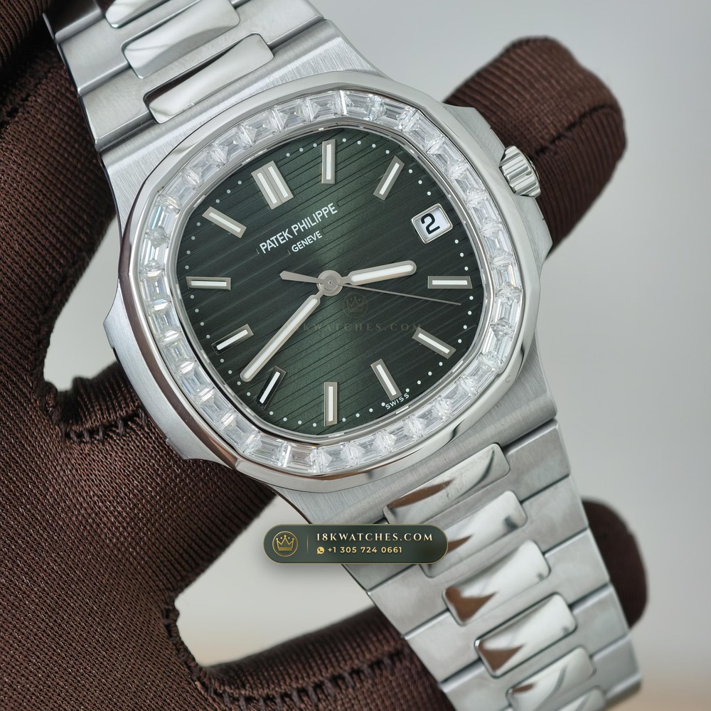 Patek Philippe Nautilus Self-Winding Diamond-Set Bezel Ref. 5711/1300A-001 — Studio Gallery Plate IV in 904L Stainless Steel Custom Architecture (118.2g Verified Mass, Patek Philippe Cal. 26-330 S C / Cal. 324 S C - 21K Gold Rotor)
