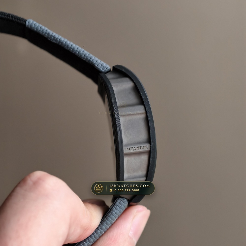 Richard Mille RM 055 Bubba Watson Manual Winding Dark Legend Carbon TPT — Studio Gallery Plate V in Carbon TPT & Grade 5 Titanium (66.2g Verified Mass, Richard Mille Cal. RMUL2 Grade 5 Titanium Skeleton)