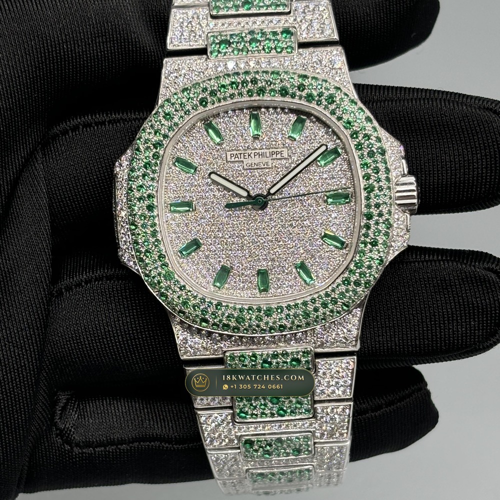 Patek Philippe Nautilus Self-Winding 40mm Baguette Emerald & Diamond Edition Ref. 5711/113P-001