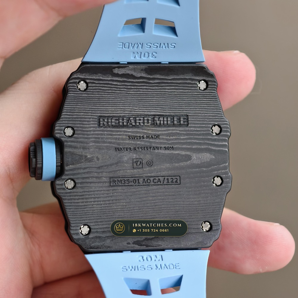 Richard Mille RM 35-01 Rafael Nadal Manual Winding Geneva Atelier Spec — Studio Gallery Plate VI in Carbon TPT & Grade 5 Titanium (50.1g Verified Mass, Richard Mille Cal. RMUL3 Grade 5 Titanium Skeleton)