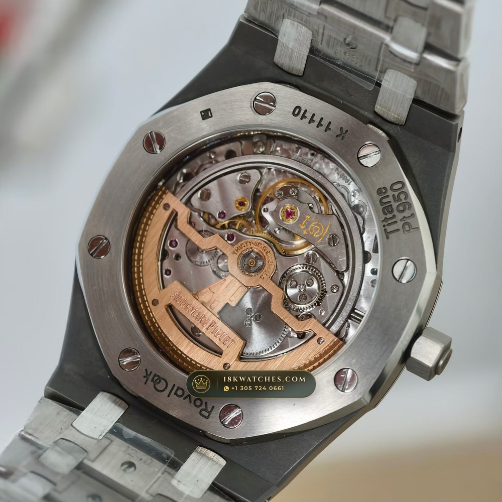 Audemars Piguet Royal Oak Jumbo Extra-Thin 39mm Ref. 15202IP.OO.1240IP.01 — Studio Gallery Plate V in Grade 5 Titanium Monobloc (93.6g Verified Mass, Audemars Piguet Cal. 2121 Ultra-Thin)