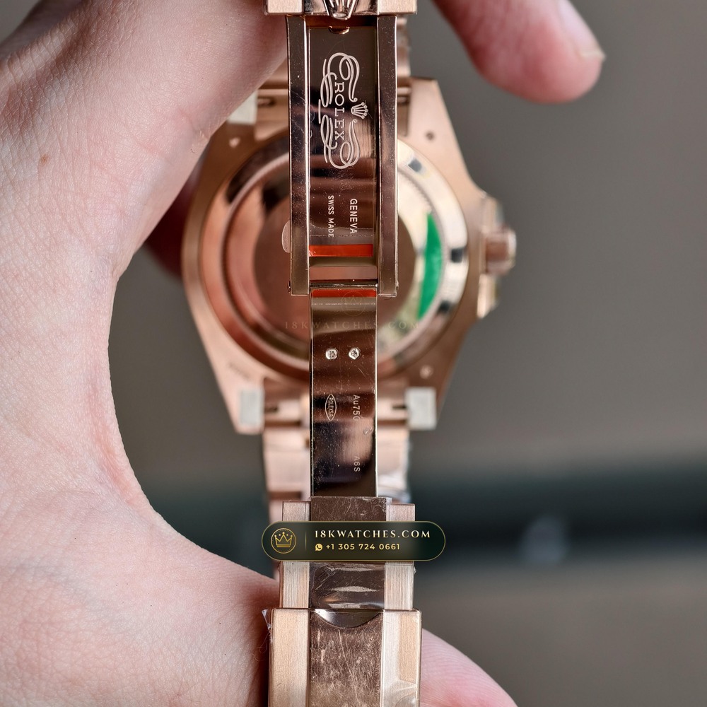 Rolex GMT-Master II 18K Everose Gold Ref. 126715CHNR — Studio Gallery Plate VII in 18K Rose Gold Au750 (225.5g Verified Mass, Rolex Manufacture Cal. 3285 - 70h Power Reserve)