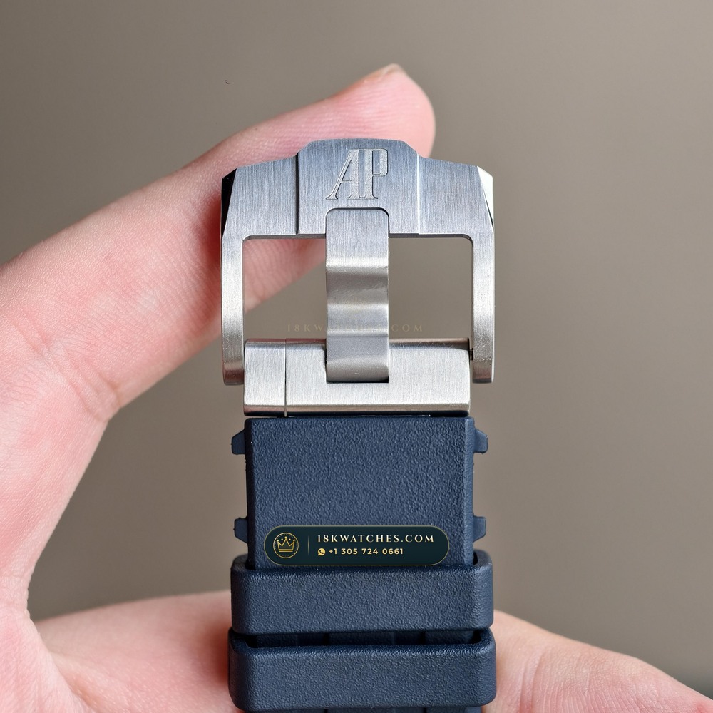 Audemars Piguet Royal Oak Offshore Selfwinding Chronograph 43mm Ref. 26420TI.OO.A027CA.01 — Studio Gallery Plate VI in Grade 5 Titanium Monobloc (131.8g Verified Mass, Audemars Piguet Cal. 4401 Flyback Chronograph)