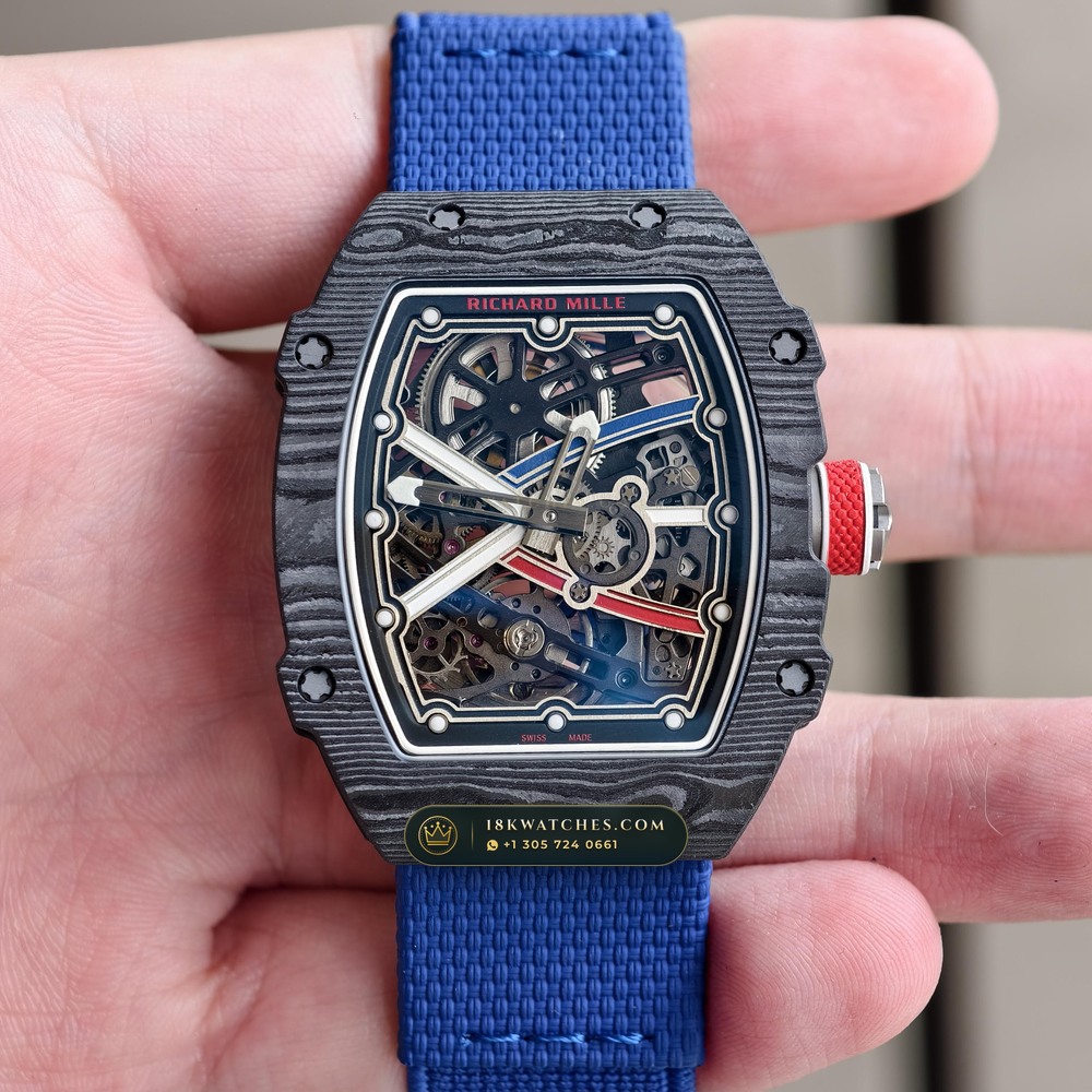 Richard Mille RM 67-02 Automatic Extra-Flat Sebastien Ogier Carbon TPT Free-Sprung Calibre 5-Axis CNC Case