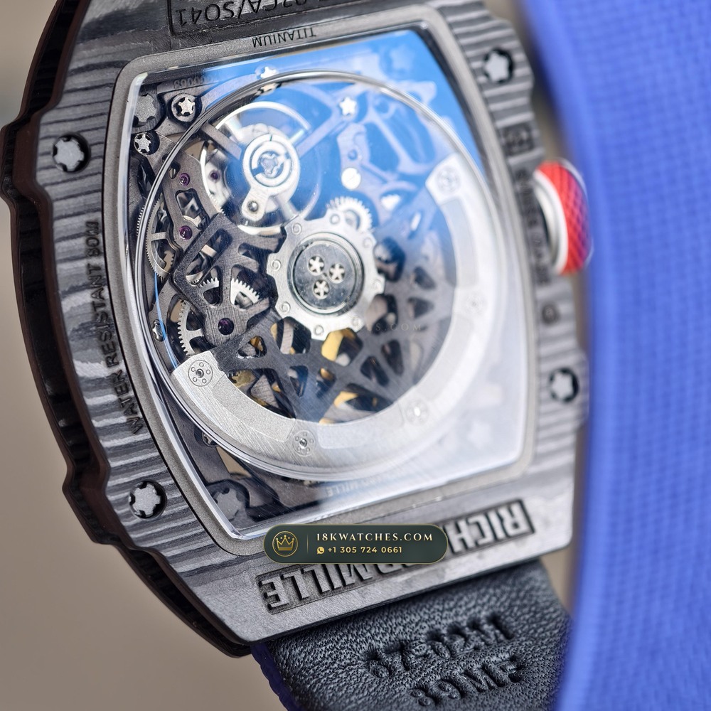 Richard Mille RM 67-02 Automatic Extra-Flat Sebastien Ogier Carbon TPT Free-Sprung Calibre 5-Axis CNC Case — Studio Gallery Plate VI in Carbon TPT & Grade 5 Titanium (33.4g Verified Mass, Richard Mille Cal. CRMA7 Skeletonized Titanium)