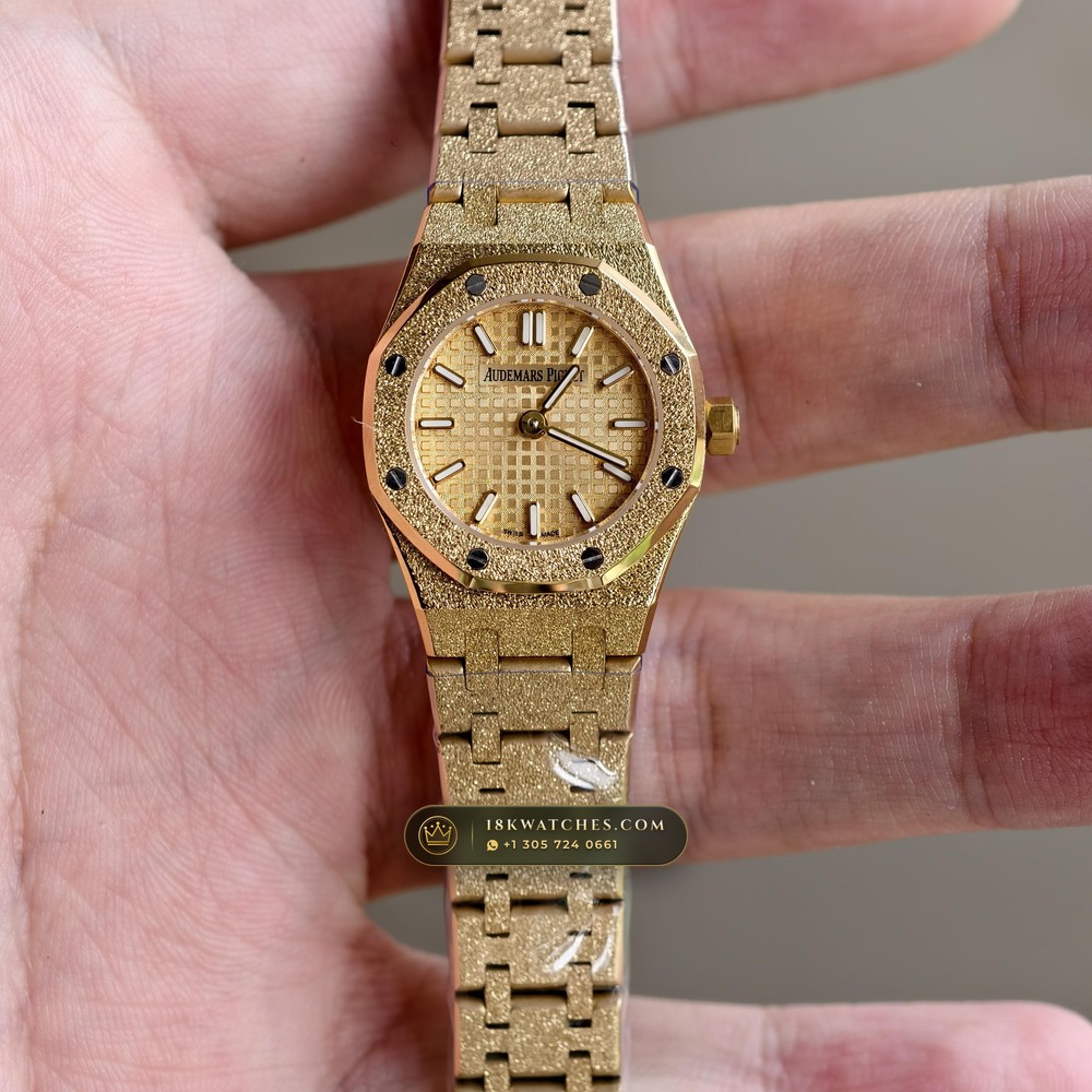 Audemars Piguet Royal Oak Mini Frosted Gold 23mm 18K Yellow Gold Ref. 67630BA.GG.1312BA.01