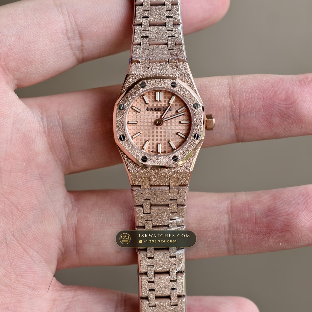 Audemars Piguet Royal Oak Mini Frosted Gold 23mm 18K Rose Gold Ref. 67630OR.GG.1312OR.01