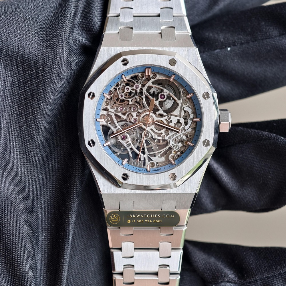 Audemars Piguet Royal Oak Double Balance Wheel Openworked 37mm 18K White Gold 5-Axis CNC Case Ref. 15467BC.OO.1256BC.01