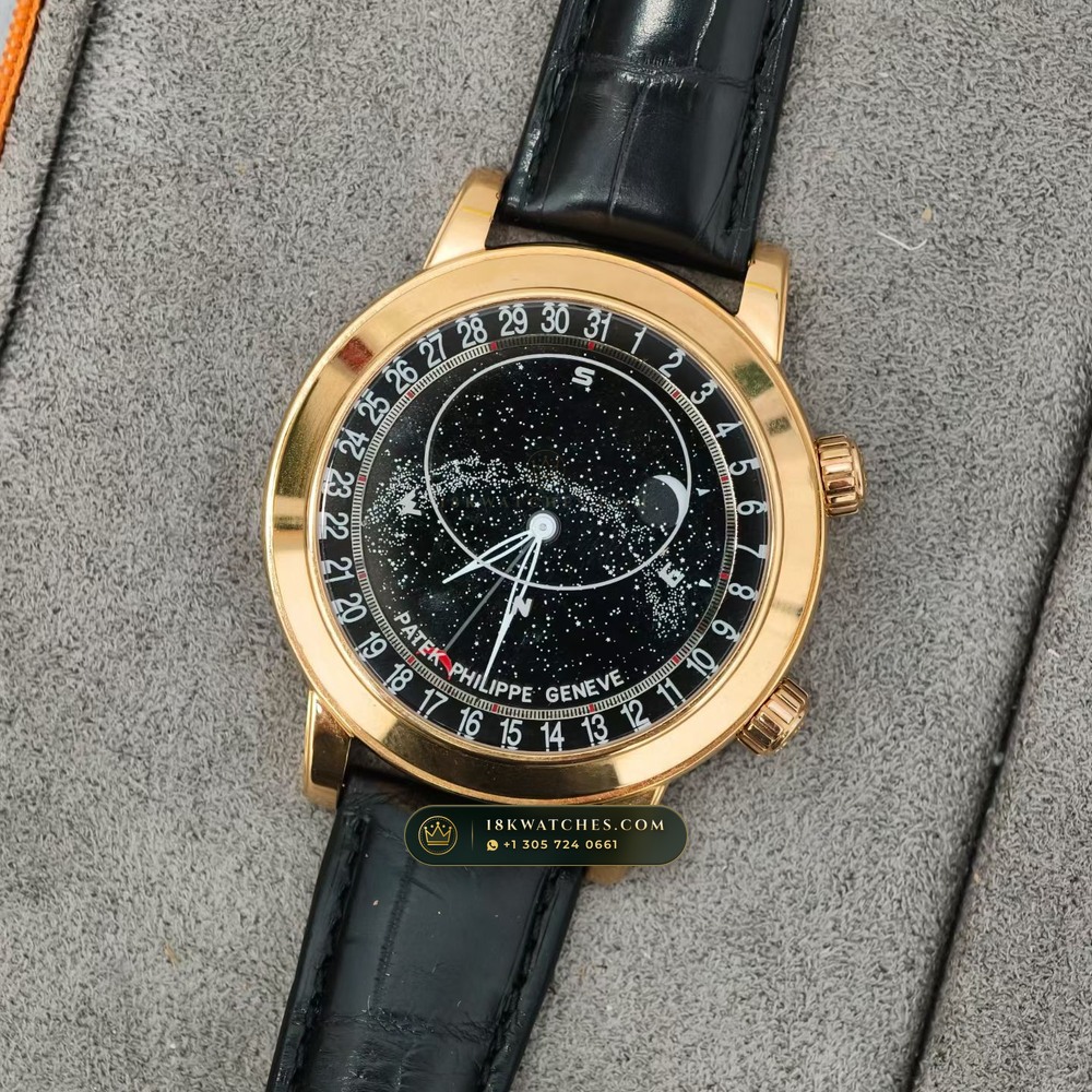 Patek Philippe Grand Complications Sky Moon Celestial 18K Rose Gold Ref. 6102R-001 — Studio Gallery Plate III in 18K Rose Gold Au750 (128.0g Verified Mass, Patek Philippe Cal. 240 LU CL C - 22K Gold Micro-Rotor)