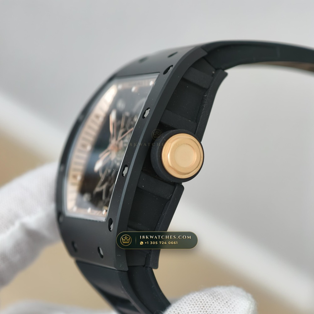 Richard Mille RM 055 Bubba Watson Manual Winding Asia Limited Edition 5-Axis CNC Case — Studio Gallery Plate V in ATZ White Ceramic & Grade 5 Titanium (66.3g Verified Mass, Richard Mille Cal. RMUL2 Grade 5 Titanium Skeleton)