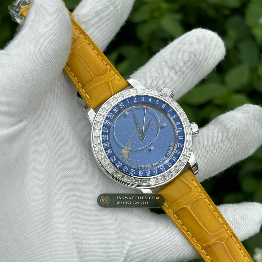 Patek Philippe Grand Complications Sky Moon Celestial Diamond-Set Bezel 18K White Gold Ref. 6102G